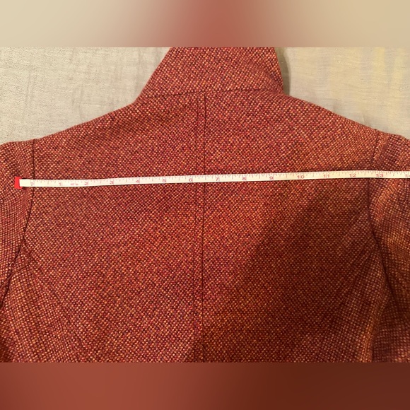 Vintage Diane von Furstenberg Wool Tweed Marika Blazer Velvet & Fringe Trim - Picture 5 of 5